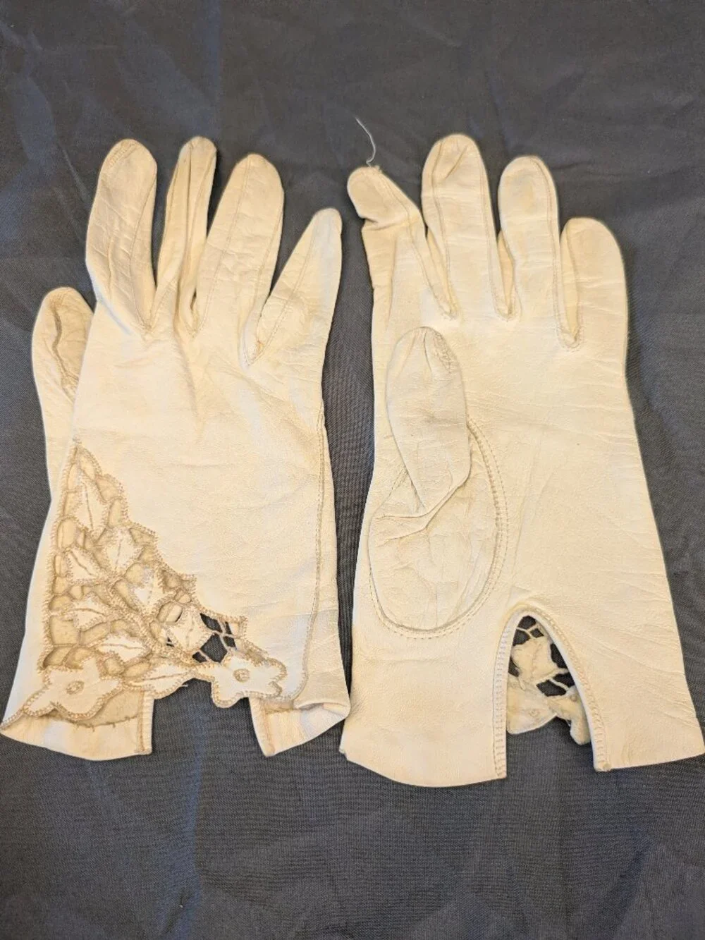Vintage Kid-Leather Wrist Gloves